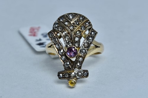Vedere dettagli per ANELLO DIAMANTI ANTICHI, AMETISTA Immagine di ANELLO DIAMANTI ANTICHI, AMETISTA