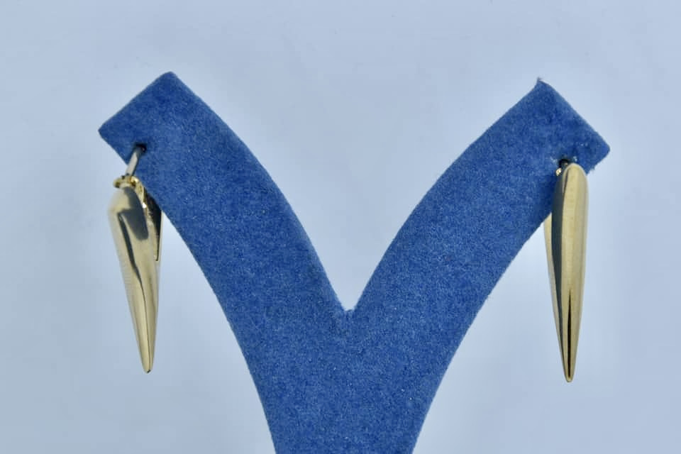 Vurma Orecchini A Triangolo Geometrico Oro 18K – Design Aperto, Fatti A Mano A Maiorca, In Sacchetto Di Cotone