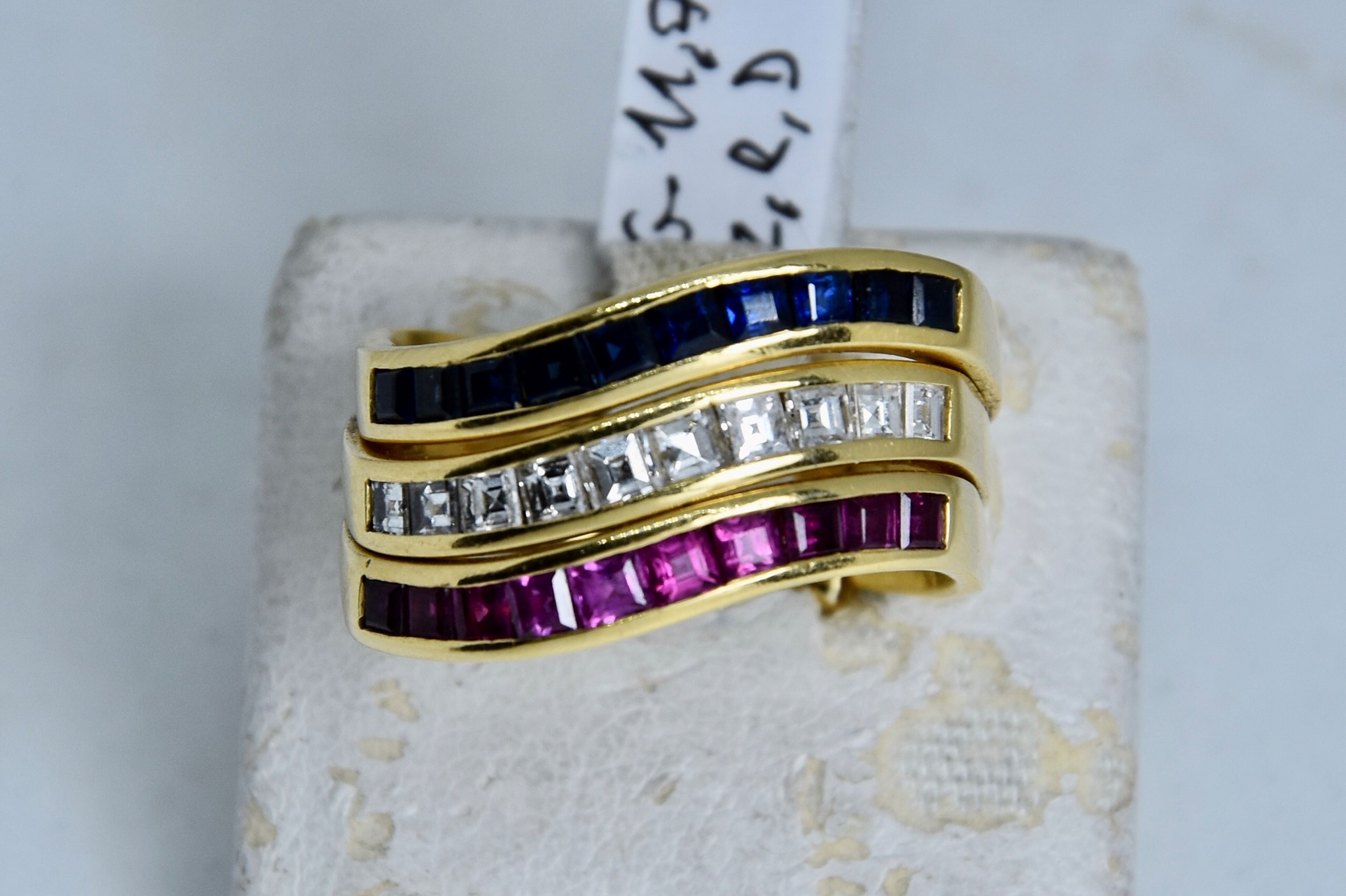 Immagine di 3 FEDINE ZAFFIRI, RUBINI E DIAMANTI